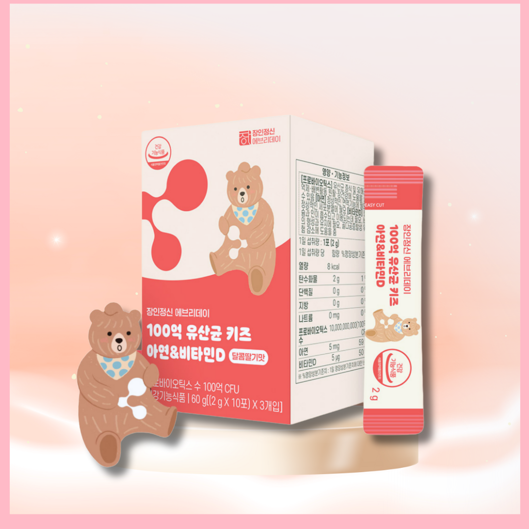 Thực Phẩm Bổ Sung PROBIOTICS + KẼM + VITAMIN D Dành Cho Trẻ Em JANGINJEONGSIN EVERYDAY