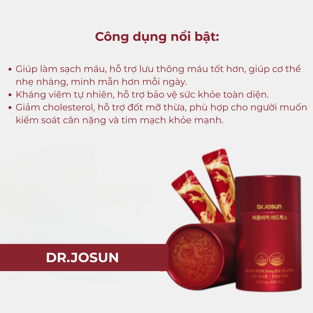 Sản Phẩm Hỗ Trợ Giảm Mỡ Thừa, Chống Oxy Hóa Và Cải Thiện Cholesterol DrJosun