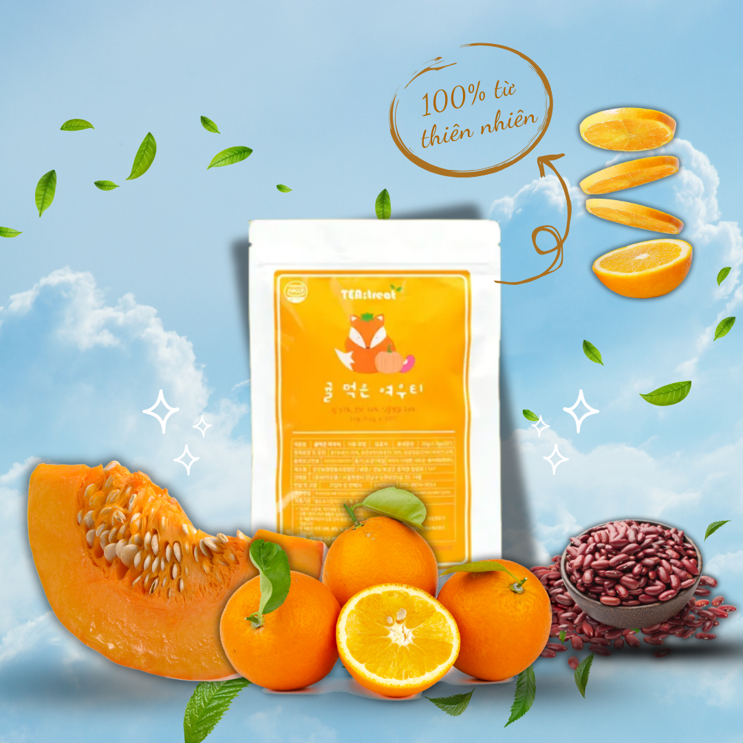 Trà Túi Lọc Hỗ Trợ Tiêu Hoá Vị Quýt Yeowoo Tea 20 Gói