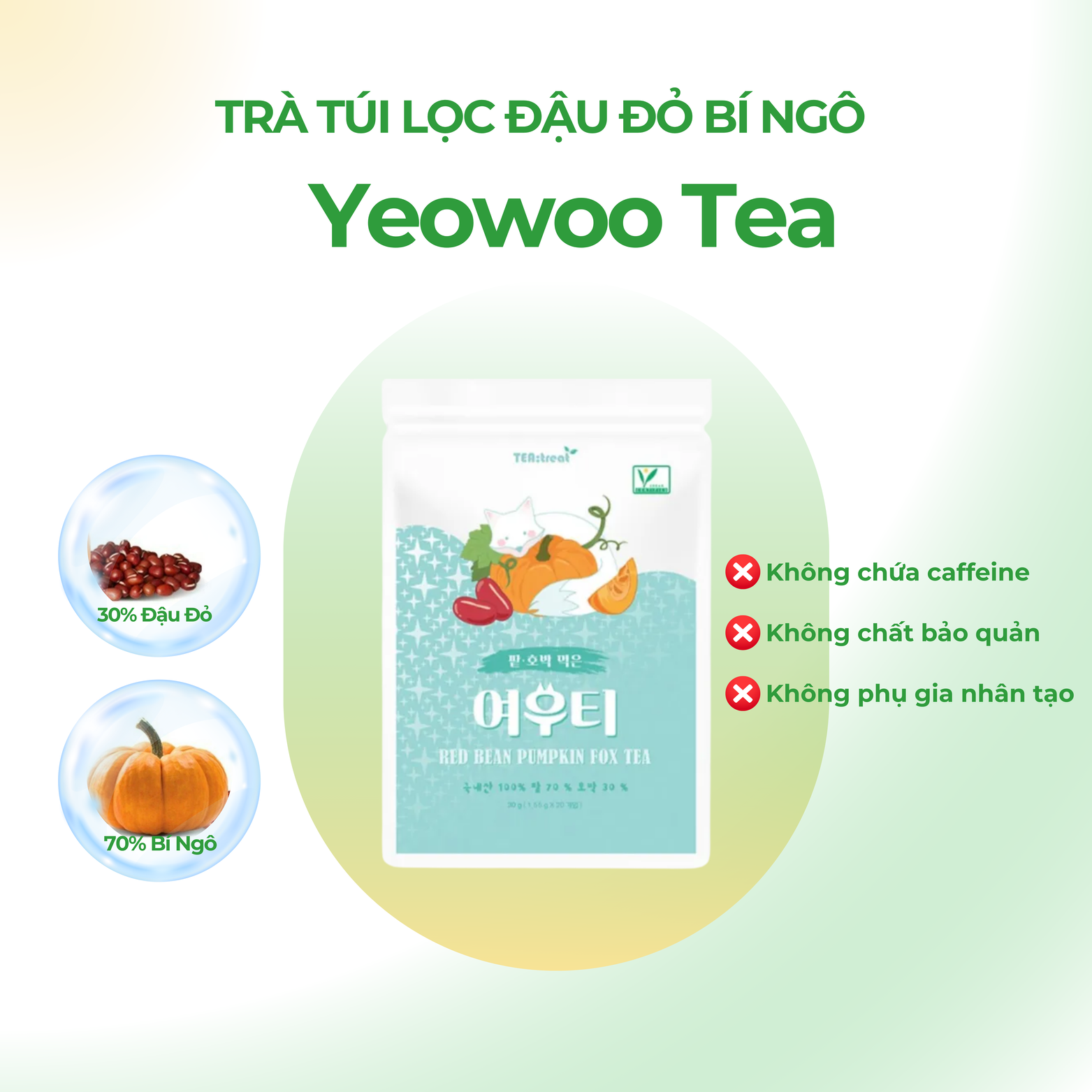 Trà Túi Lọc Giải Rượu Và Hỗ Trợ Thải Độc Gan Yeowoo Tea 20 Gói