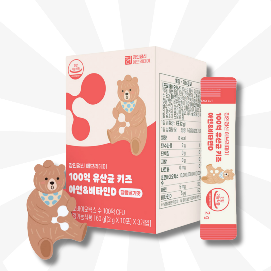 Thực Phẩm Bổ Sung PROBIOTICS + KẼM + VITAMIN D Dành Cho Trẻ Em JANGINJEONGSIN EVERYDAY