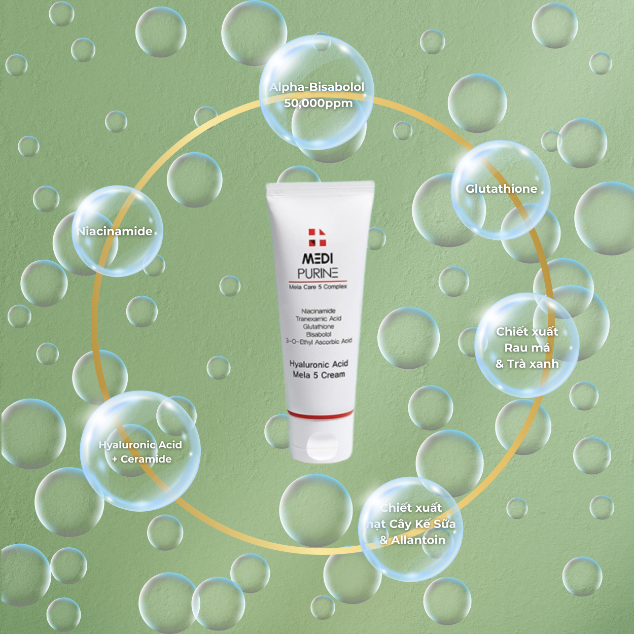 Kem Dưỡng Da Đa Năng 3in1 Làm Trắng Cấp Ẩm Làm Dịu Da MEDIPURINE MELA 5 CREAM