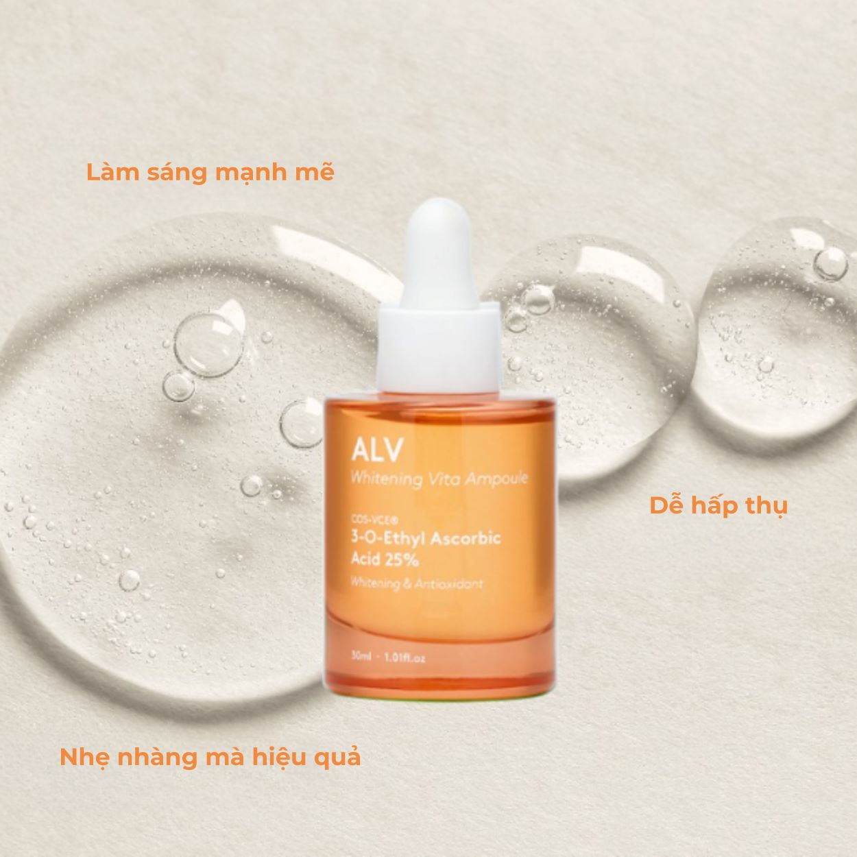 Tinh Chất Dưỡng Da Trắng Sáng Cao Cấp ALV Whitening Vita Ampoule 30ml